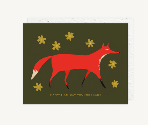 Foxy Birthday Card