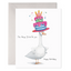 Goose Cake Hat - Birthday Card