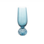 Blue Pleated Champagne Glass