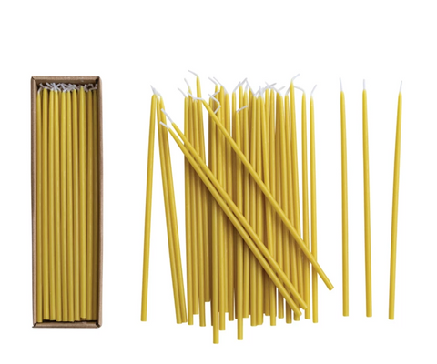 Unscented Thin Taper Candles