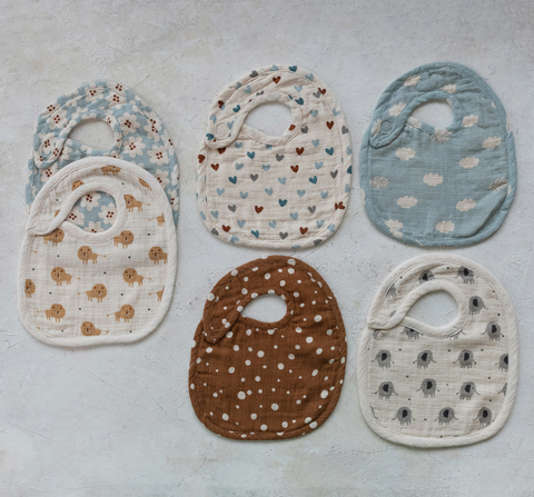 Cotton Double Cloth Bib with Pattern