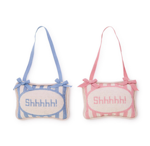 Shhhh! Embroidered Pillow Hanger