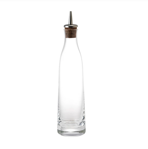 Glass Cruet with Stainless Steel & Cork Spout