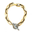 Gold Links Circle Toggle Bracelet