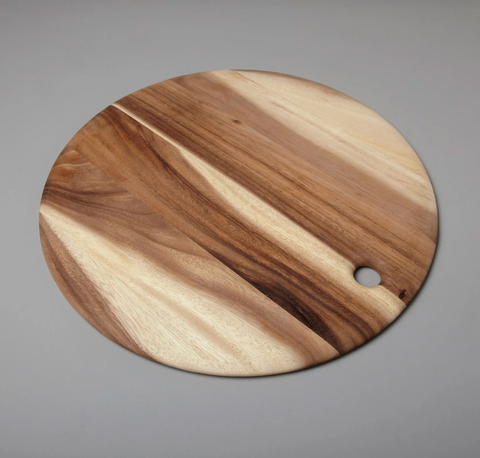 Acacia Round Board with Tapered Edge