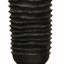 Black Stoneware Ripple Floor Planter