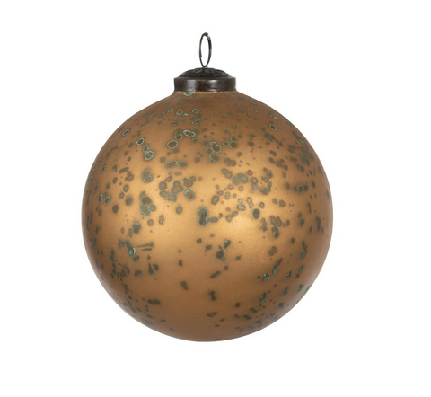 Marbled Bronze Glass Ornament