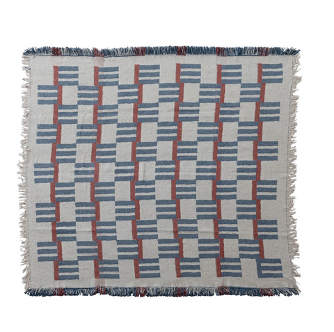 Woven Cotton Jacquard Throw