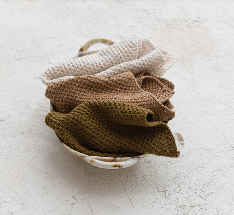 Cotton Knit Dish Cloths S/3