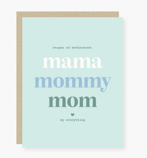 Mama Mommy Mom - Mother's Day Card