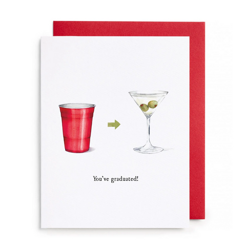 You've Graduated Martini Card