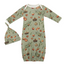 Organic Cotton Newborn Gown & Hat Set