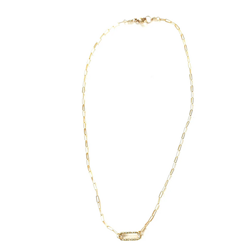Shimmer Oval Link Necklace