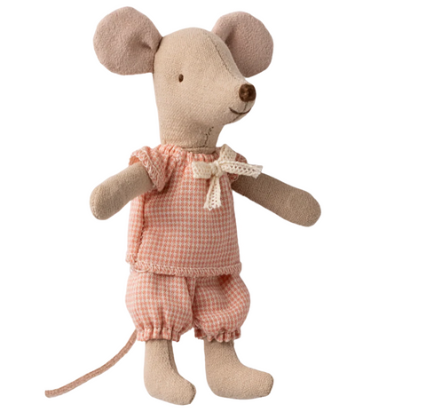 Little Sister Mouse in Matchbox Bed