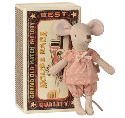 Big Sister Mouse in Matchbox Bed