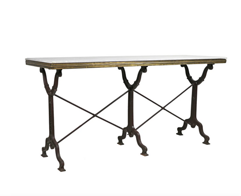 Long Avignon Bistro Marble Table