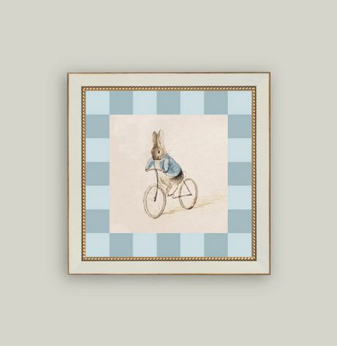 Checkered Biking Bunny