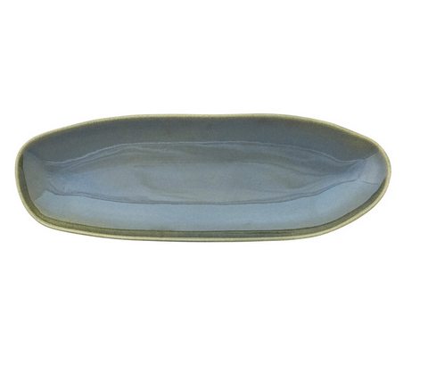 Green Stoneware Tray