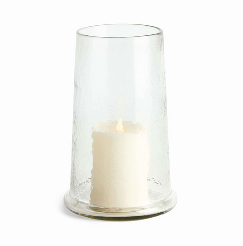 Gabriel Hurricane - Tapered Clear Glass Candle Holder