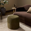 Camino Round Leather Ottoman