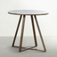 Oval Side Table with Iron Frame