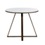 Oval Side Table with Iron Frame