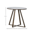 Oval Side Table with Iron Frame
