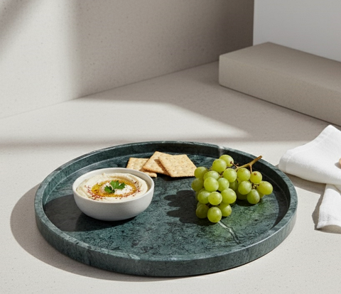 Round Green Tray
