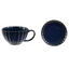 10 oz. Stoneware Ribbed Mug with Saucer