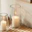 Gabriel Hurricane - Tapered Clear Glass Candle Holder