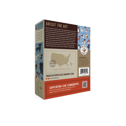Back of Box for the Illustrated Dogs jigsaw puzzle