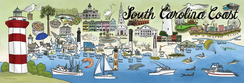 South Carolina Coast puzzle artwork by Betsy Beier
