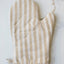 Beige Stripe Oven Mitt