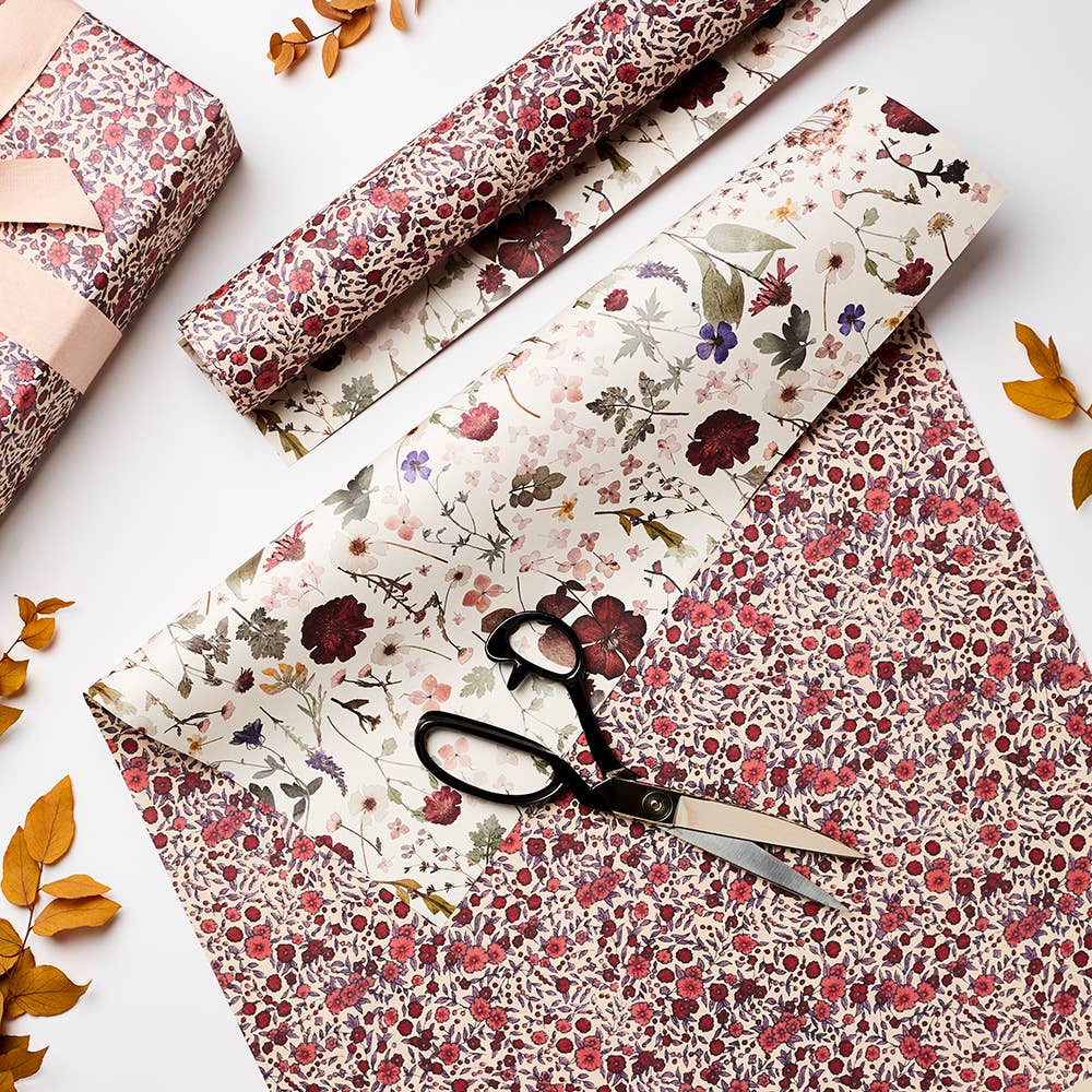 L&L Pressed Floral & Wild Rose Wrapping Paper