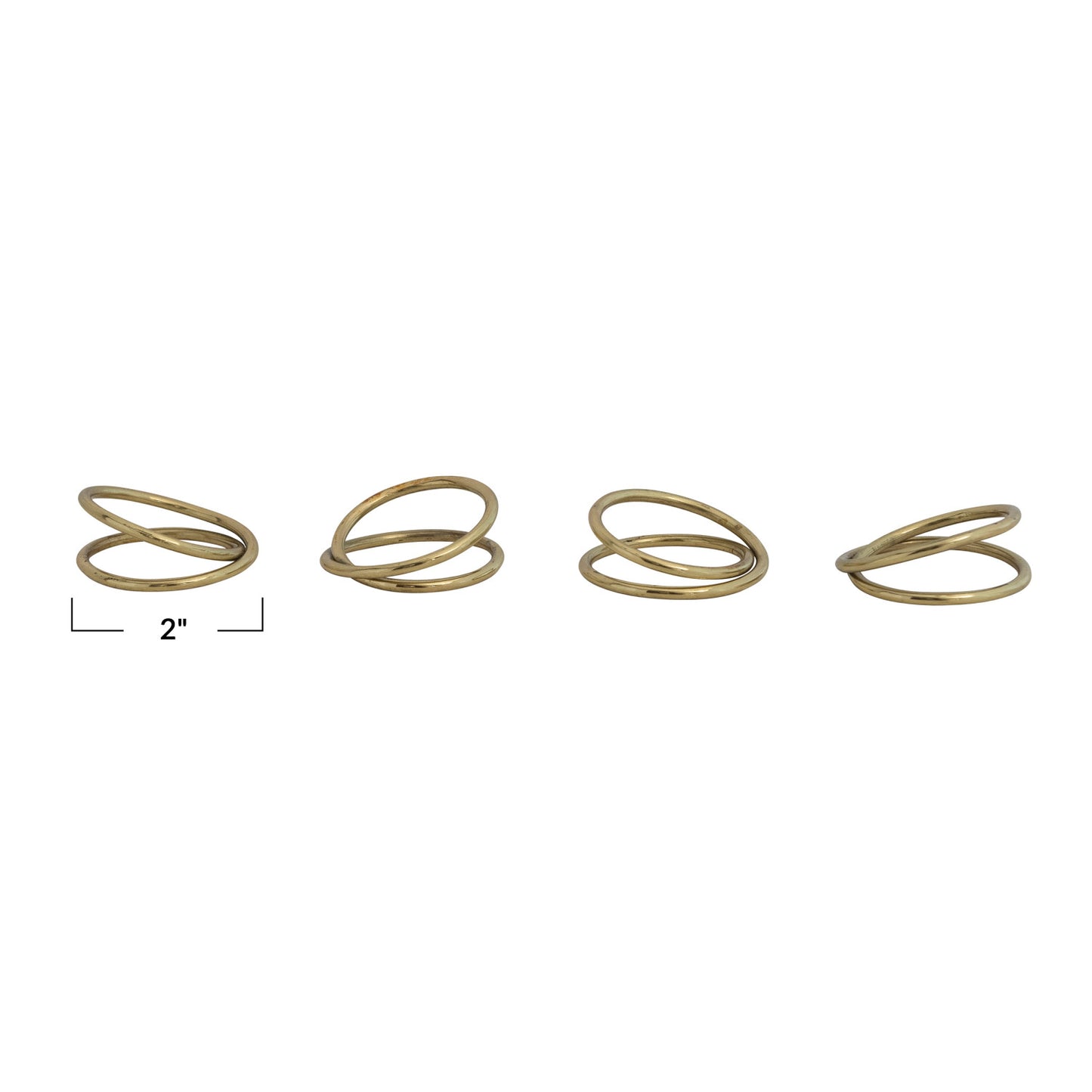 Brass Napkin Rings, Set of 4