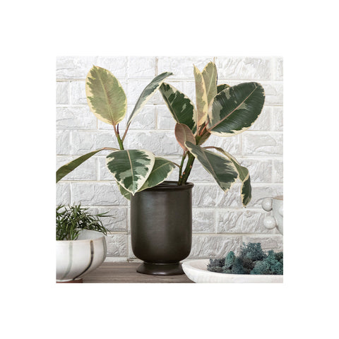 Green Reactive Glaze Stoneware Planter