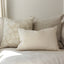 Landyn Stripe pillow layered with coordinating pillows