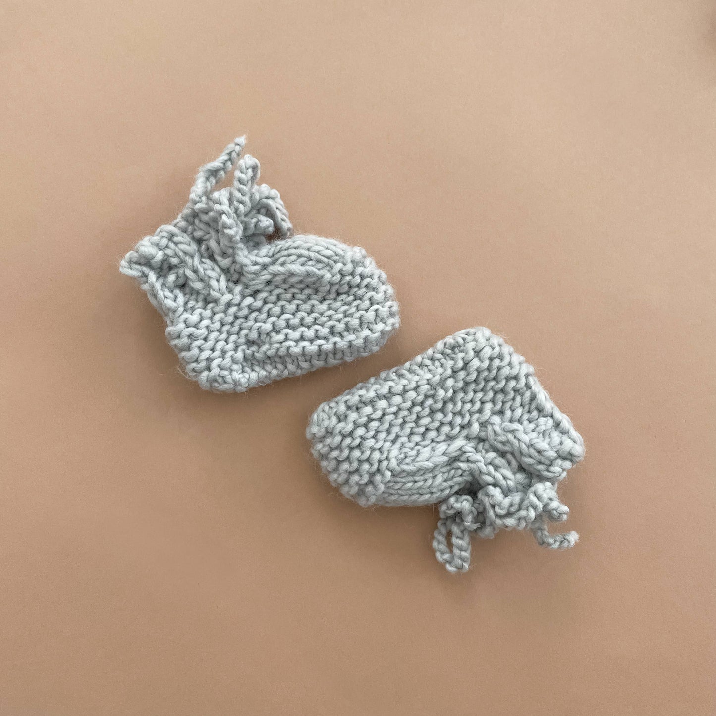 Classic Booties, Bowie Grey | Hand Knit Baby Shoes