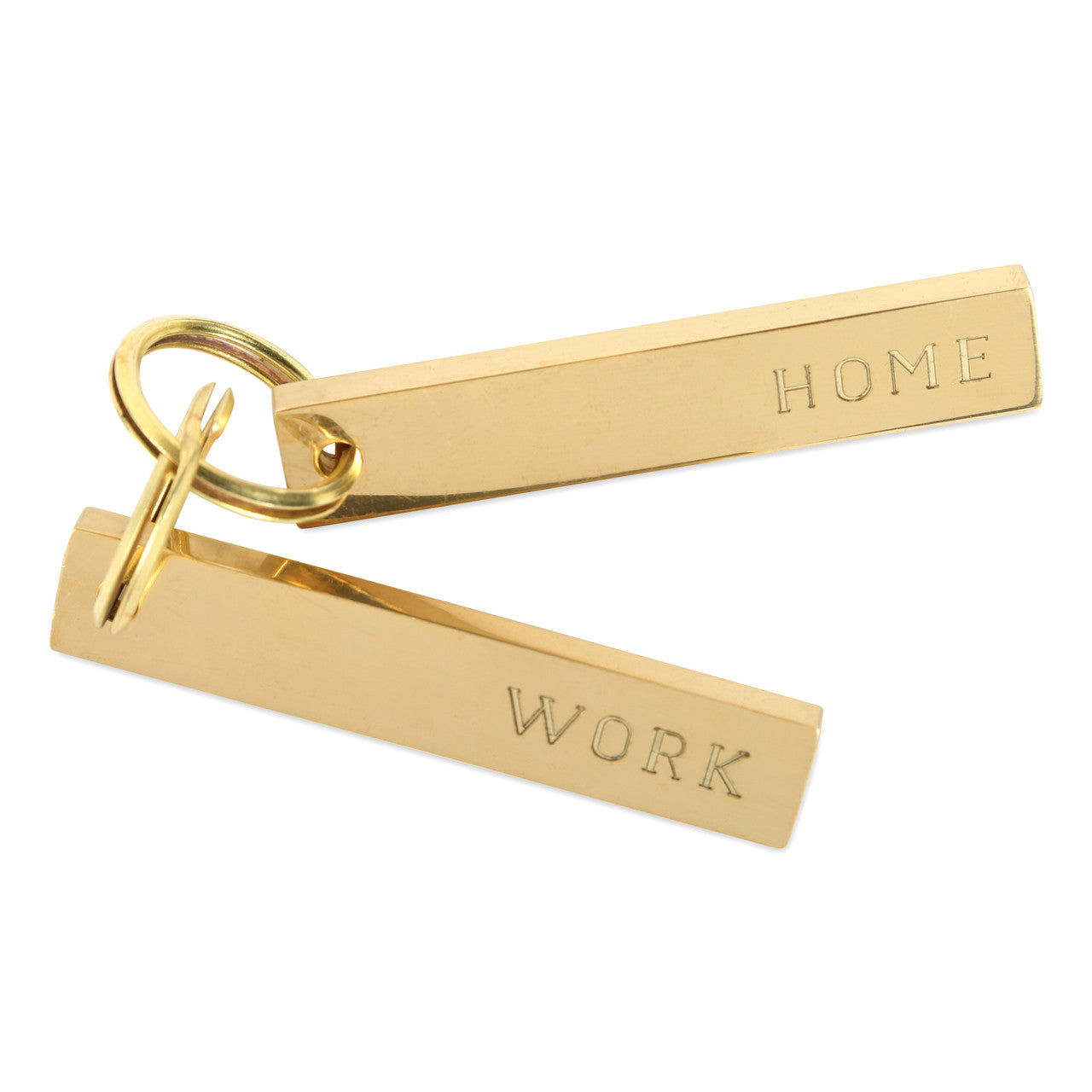 Brass Home/Work Key Chain