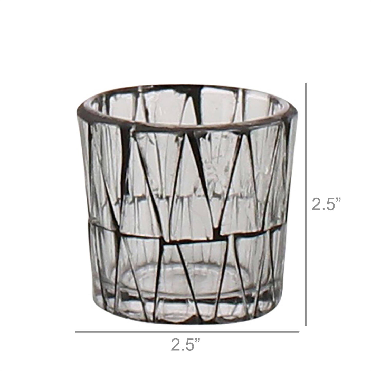 Jax Mosaic Tealight Holder, Glass - Sm