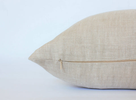 Oatmeal Linen Throw Pillow - 22x22