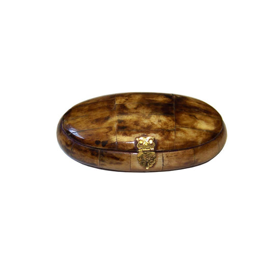 Antiqued Oval Bone Box