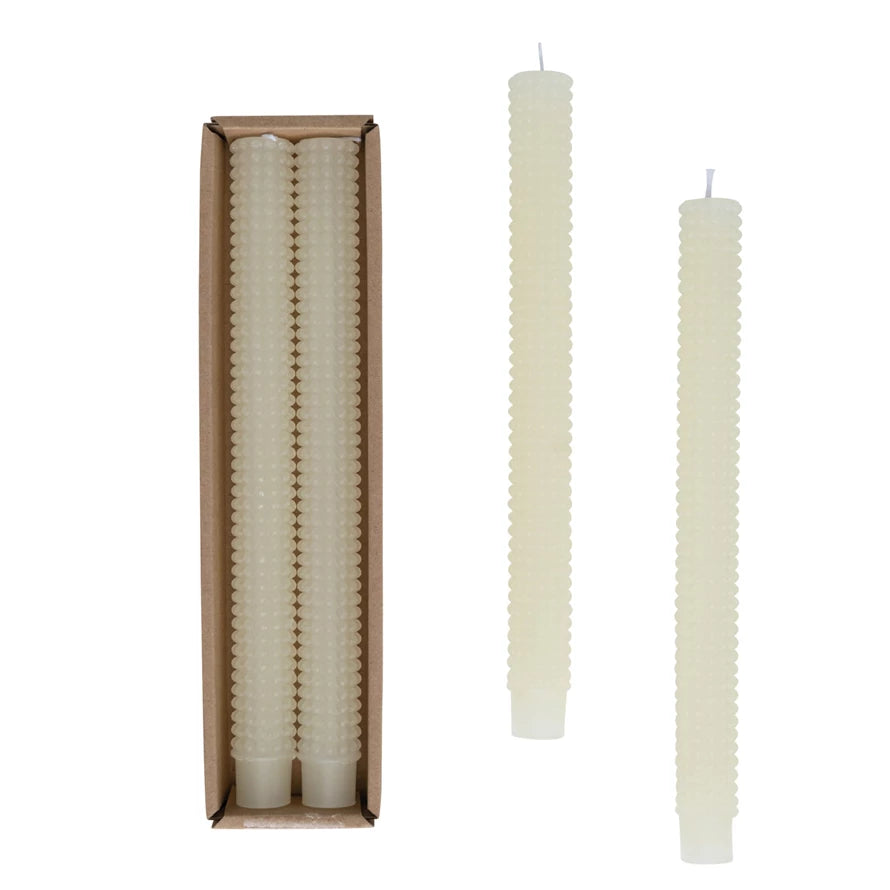 Textured Taper Candle 10" H