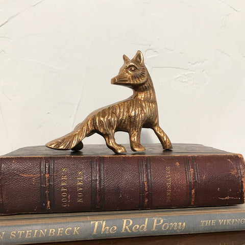 Antiqued Brass Fox