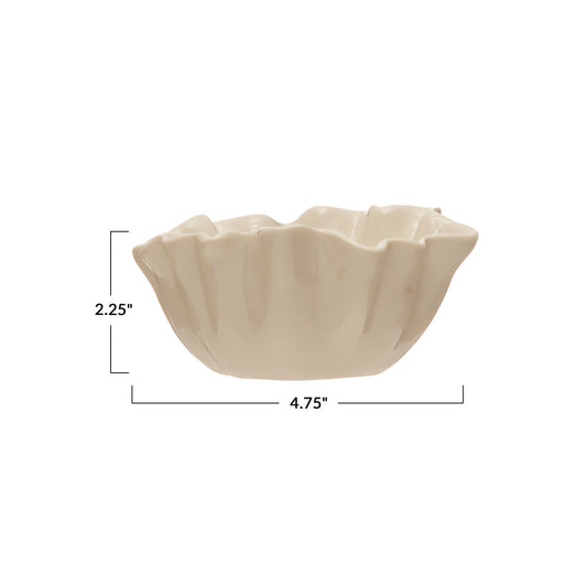 Stoneware Fluted Bowl