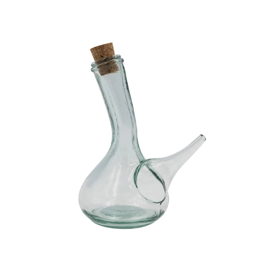 Recycled Glass Cruet w/ Cork Stopper