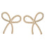 Natural Raffia Wrapped Bow Statement Earrings