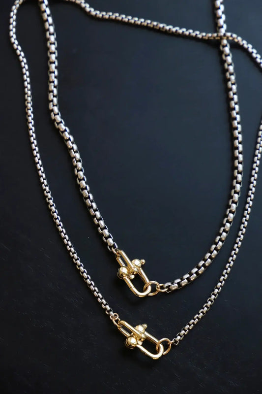 NOVA ROUND BOX CHAIN NECKLACE