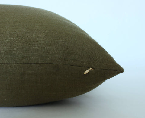 Dark Olive Pillow - 14x20