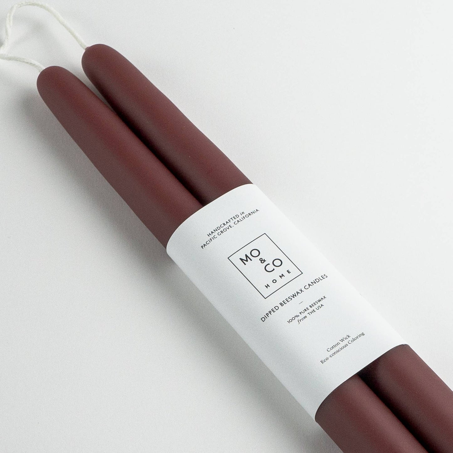 10" - 100% Beeswax Dipped Candles | Burgundy